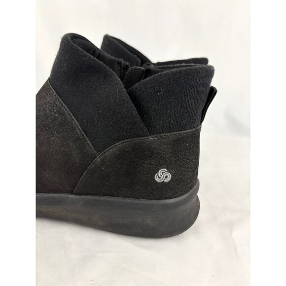Clarks CloudSteppers Black Suede Ankle Boots Shoes - SILLIAN 2.0 RISE Size 8.5 - Picture 8 of 12